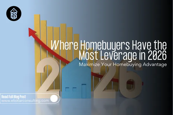 Map showing top U.S. housing markets in 2026 where homebuyers have the most leverage, highlighting affordability, negotiation opportunities, and smart mortgage strategies.