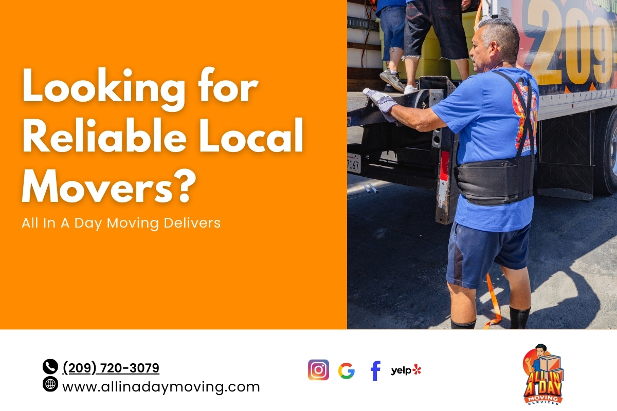 Looking for Reliable Local Movers? All In A Day Moving Delivers