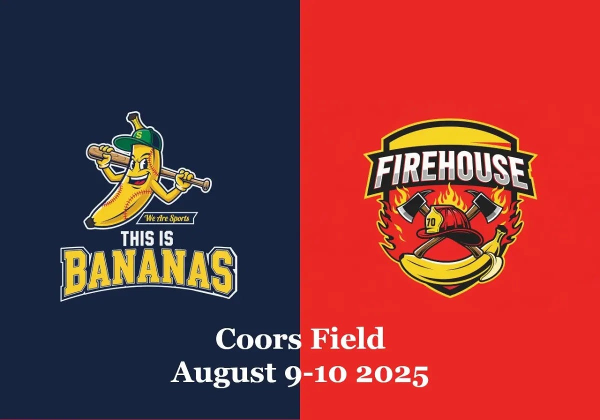 Savannah Bananas and Firefighters players at Coors Field Denver August 2025