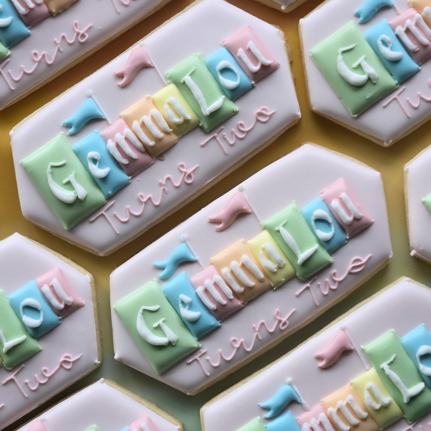 Lilie Licious Treats Gemma Lou Turns Two custom sugar cookies