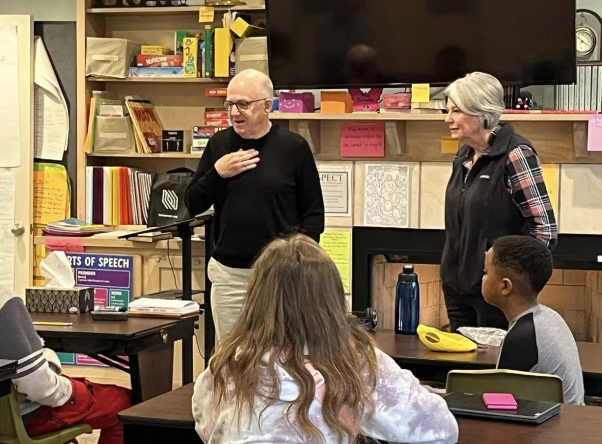 David Runge with the children at New Song Mission