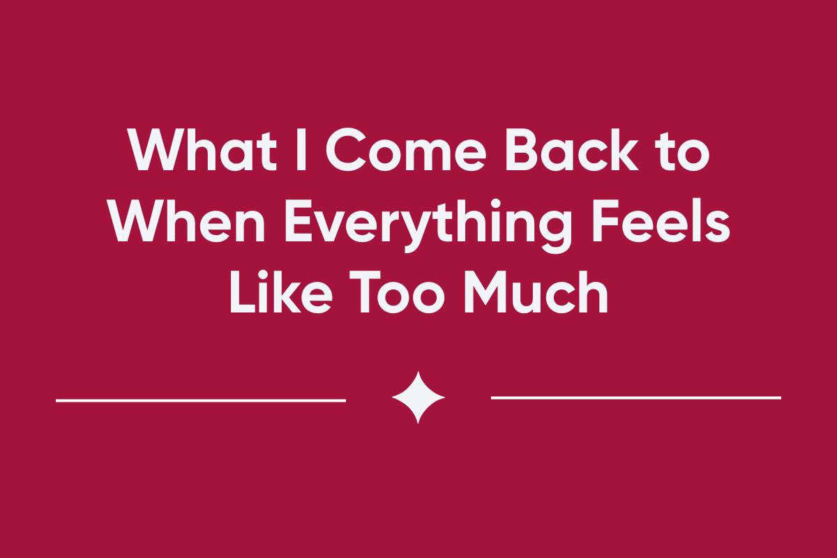 What I Come Back to When Everything Feels Like Too Much