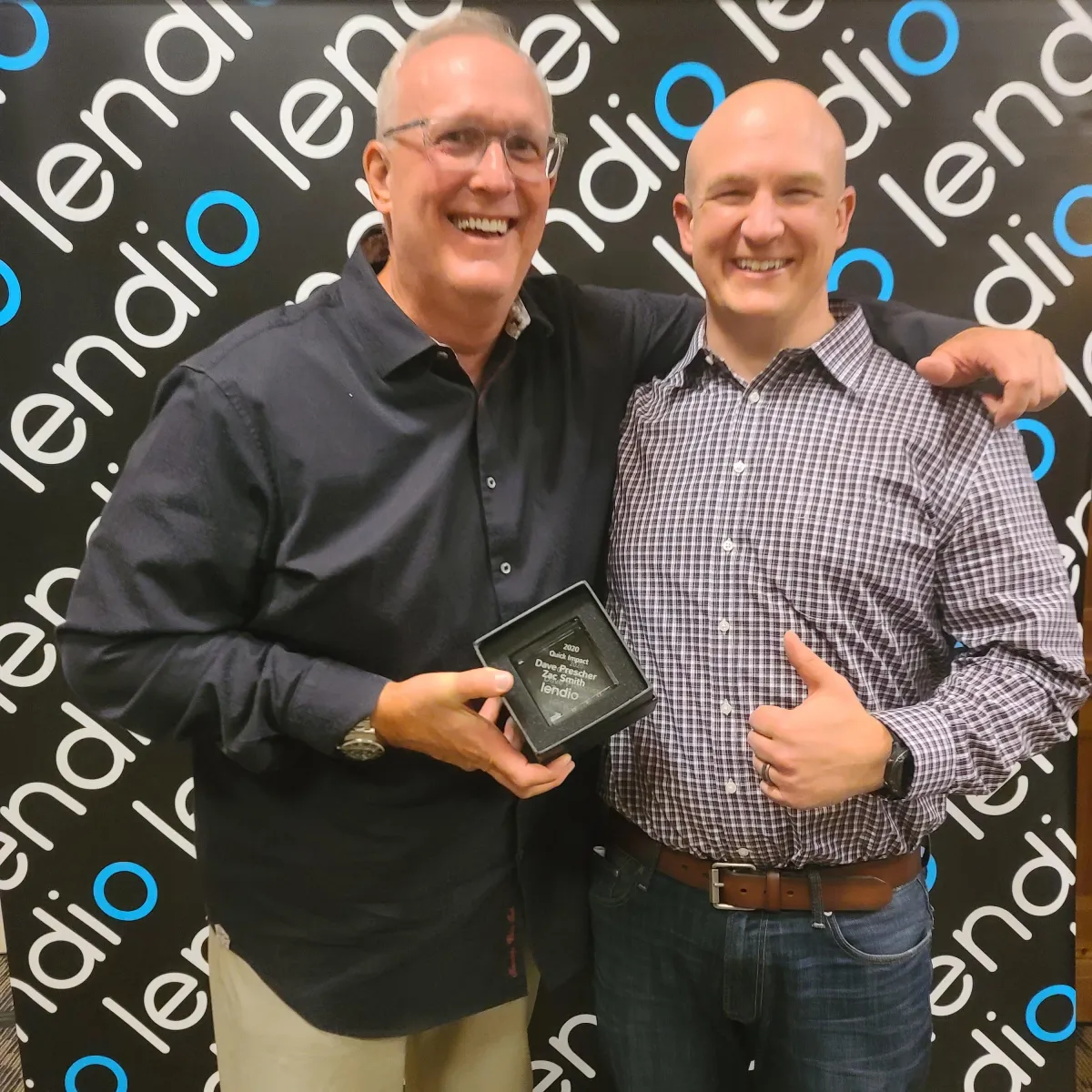Dave & Zac being awarded
