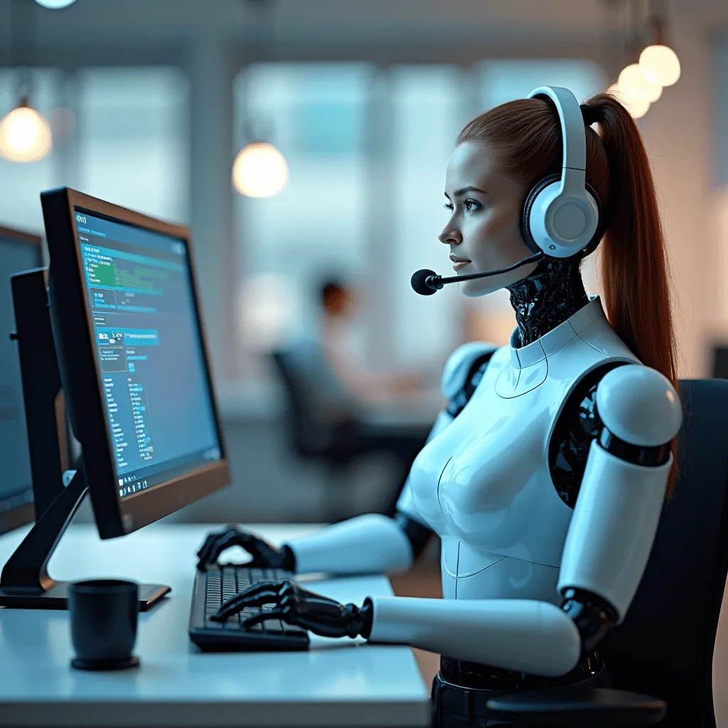 Calgary business team collaborating with AI technology in human-centric workplace environment