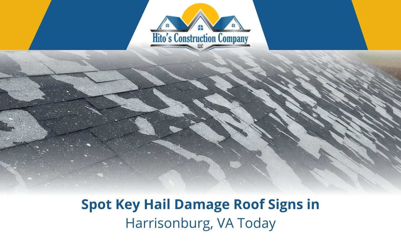 Hail Damage Roof Signs in Harrisonburg, VA visible on a residential roof after a storm