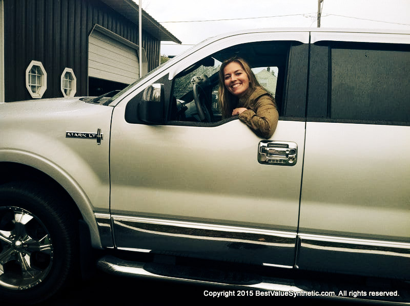 Kimberly in the Lincoln Truck