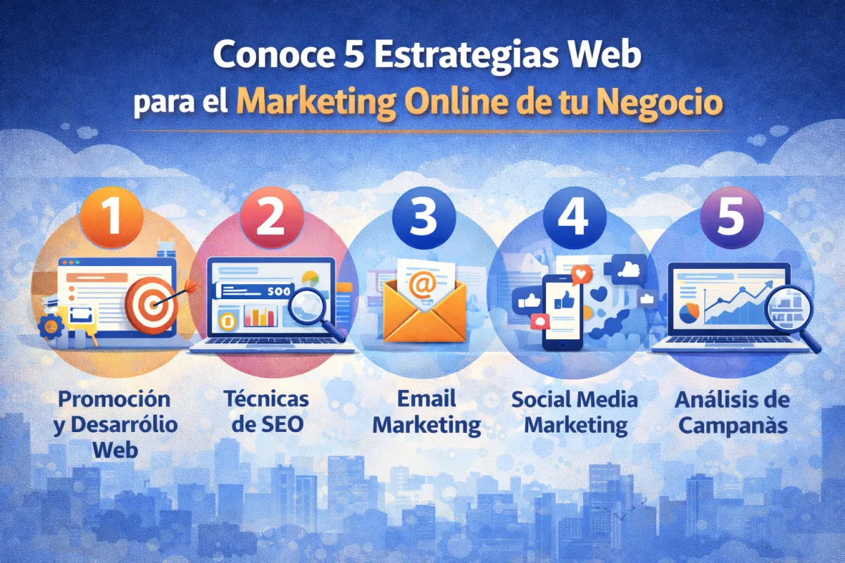 Conoce 5 Estrategias Web para el Marketing Online de tu Negocio