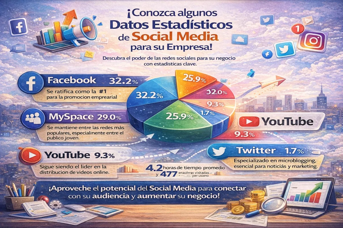 Conozca algunos Datos Estadisticos de Social Media para su Empresa!