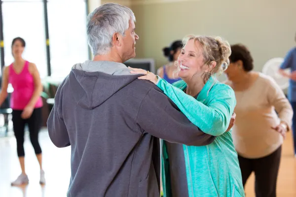 Couple learning to dance and strengthening their cerebellum
