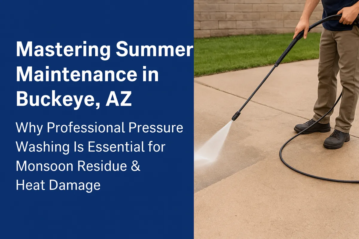 Mastering summer maintenance in Buckeye, AZ with professional pressure washing to combat monsoon residue and heat damage