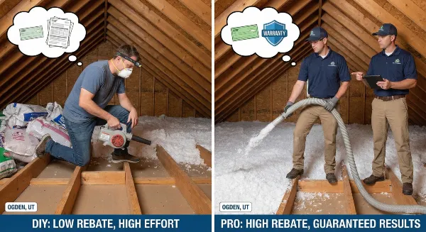 DIY vs. Professional: How to Secure Your Insulation Rebate in Ogden, Utah
