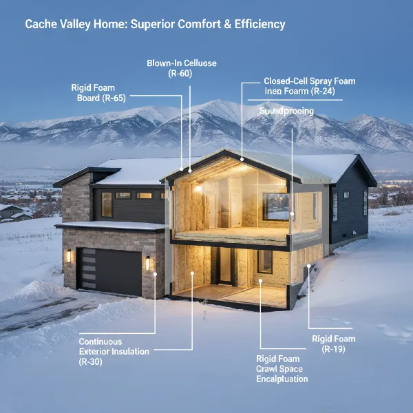 Superior Comfort: Choosing the Best Insulation Options in Cache Valley for Your New Home Build