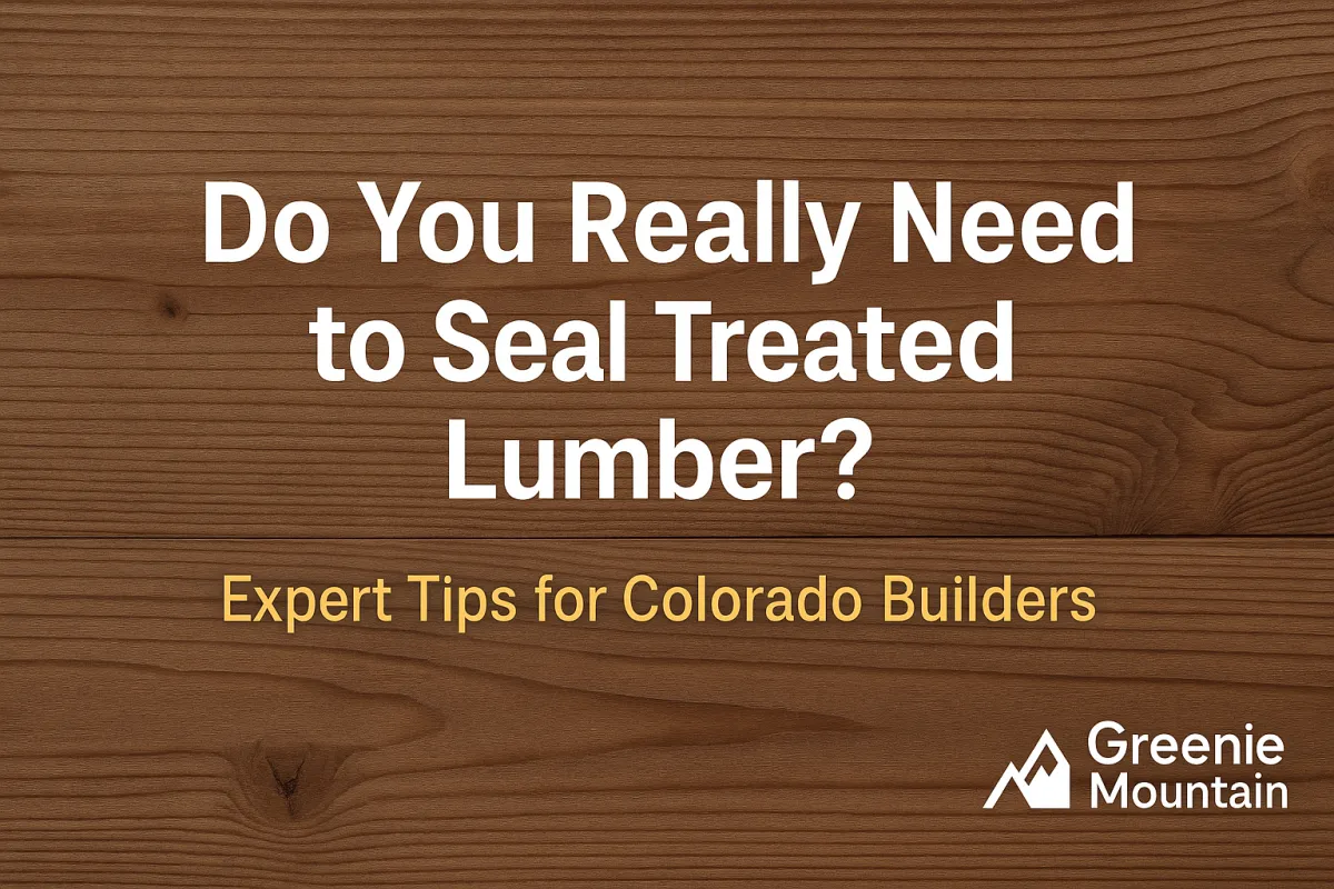 does treated lumber need to be sealed