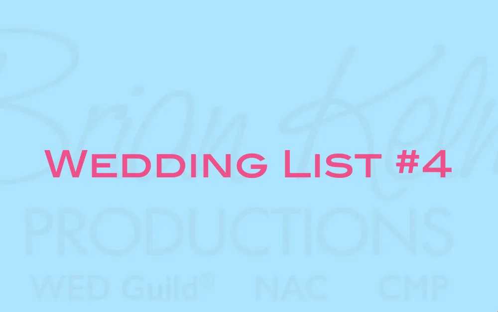 Wedding List #4
