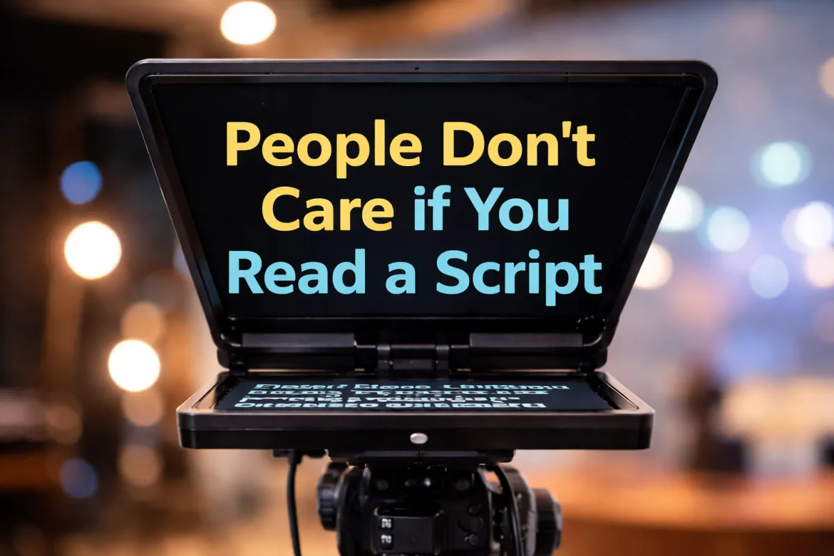 People Don’t Care If You Read a Script. 