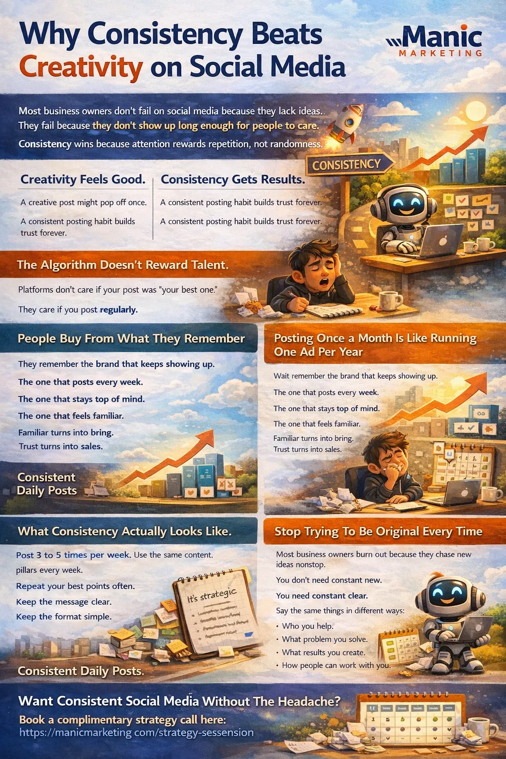 Why Consistency Beats Creativity on Social Media