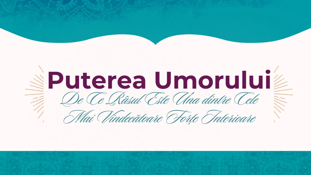 „Descoperă puterea umorului și de ce râsul este una dintre cele mai vindecătoare forțe interioare. Află cum zâmbetul influențează corpul, energia și mintea, plus un exercițiu simplu care îți poate schimba starea zilnic. Un articol despre psihologie pozitivă, vibrație și bucurie conștientă.” Cuvinte-cheie: umor, râs, fericire, psihologie pozitivă, energie personală, vibrație înaltă, exercițiu pentru zâmbet, bucurie interioară, dezvoltare personală, spiritualitate practică.
