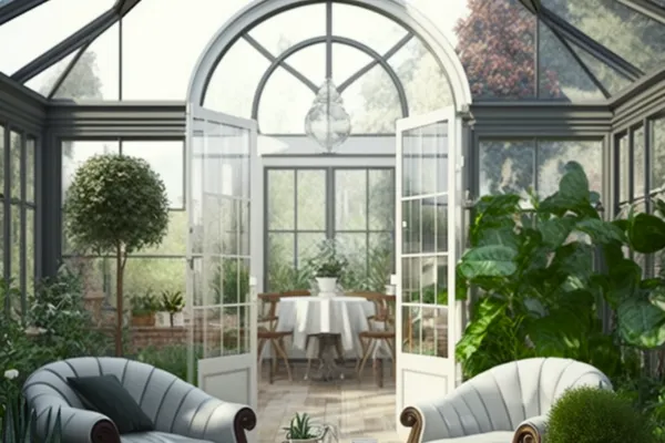 custom conservatory doubling as a living space for family
