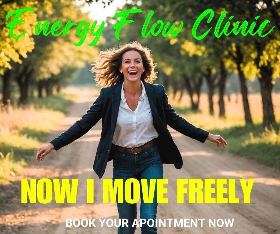 The logo of Energy Flow Clinic features a vibrant green color, symbolizing health, vitality, and renewal. The design incorporates flowing elements that represent the seamless movement of energy throughout the body. This harmonious flow conveys a sense of balance and well-being, inviting clients to experience the rejuvenating benefits of therapeutic massage. The overall aesthetic is calming and inviting, perfectly capturing the clinic’s mission to promote health and healing.