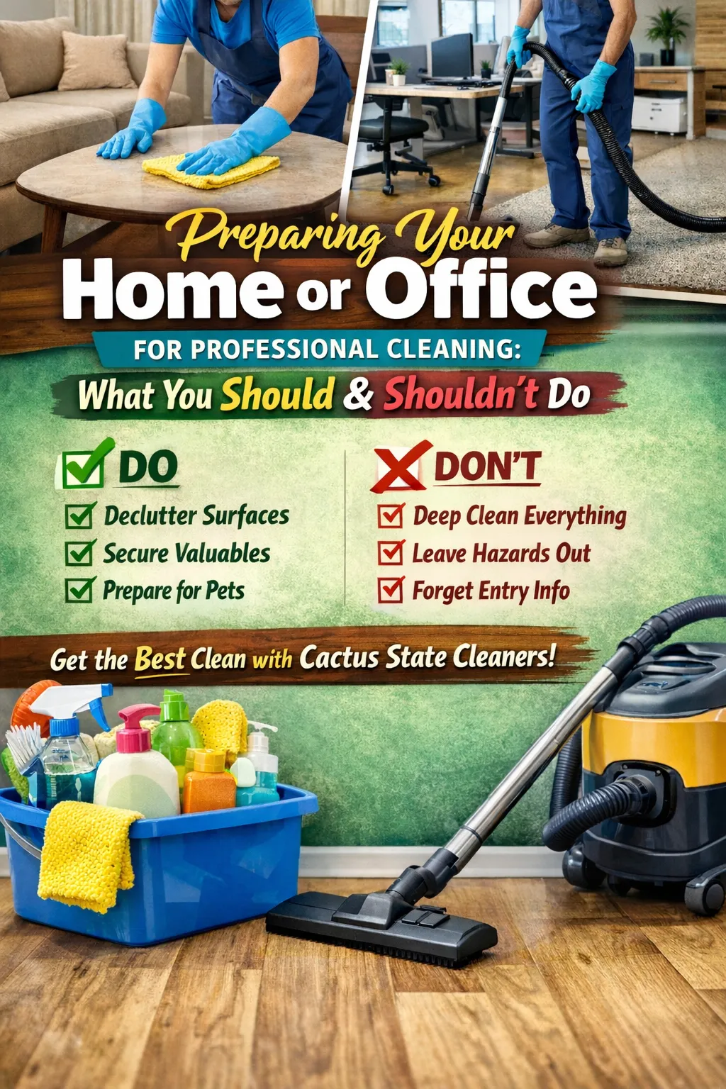Preparing Your Home or Office for Professional Cleaning: What You Should and Shouldn’t Do