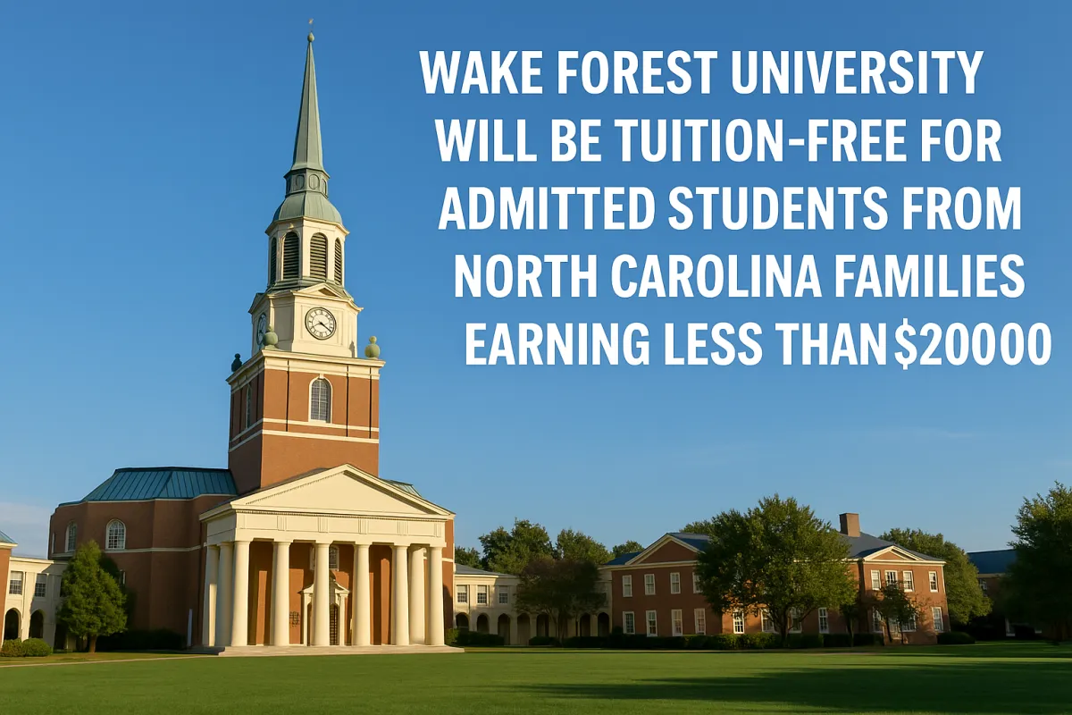 Wake Forest Free Tuition for NC Families | Clark College Consulting