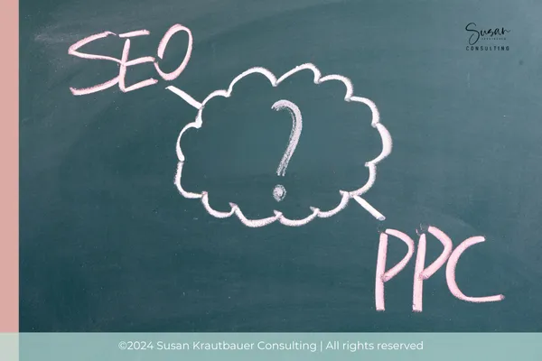 SEO and PPC with Question mark