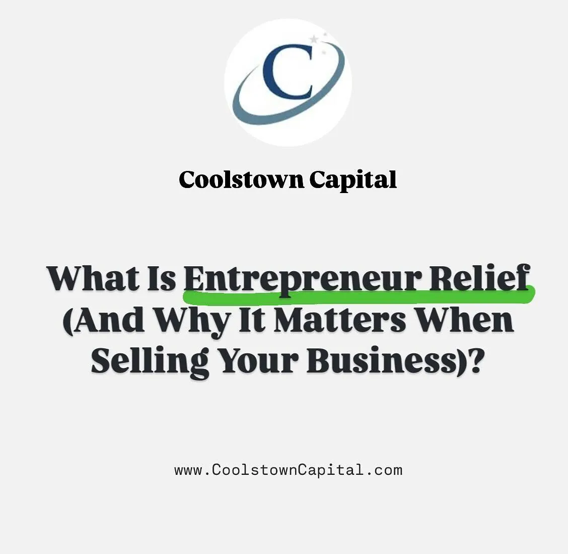 Entrepreneur Relief