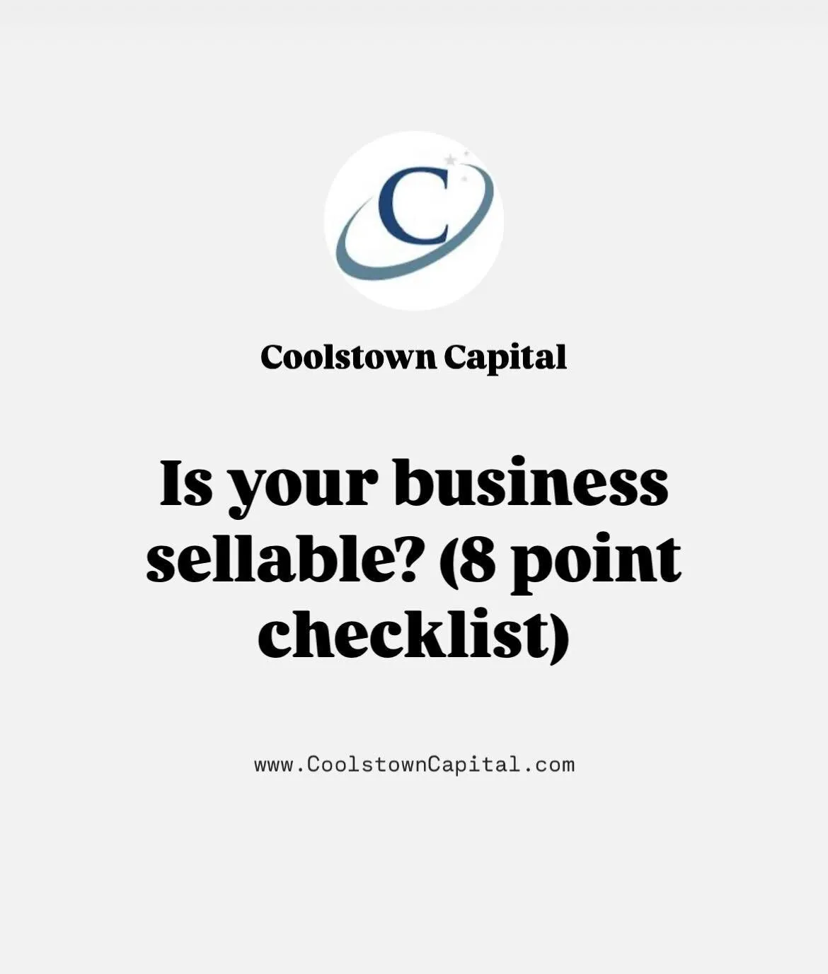 Is Your Business Sellable? Use This 8-Point Checklist


