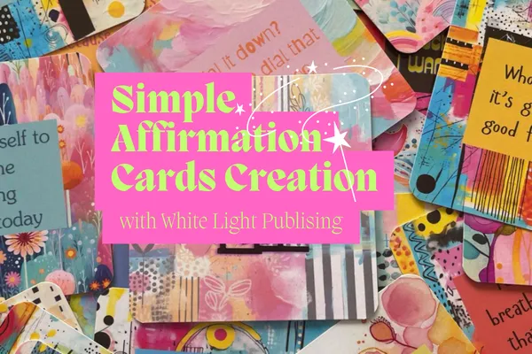 Simple Affirmation Cards Creation with White Light Publishing | The Giving Decks