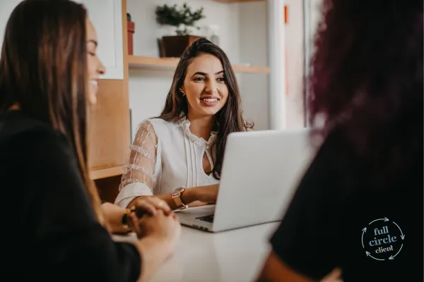 Small business owner reviewing marketing tasks at the end of the year.