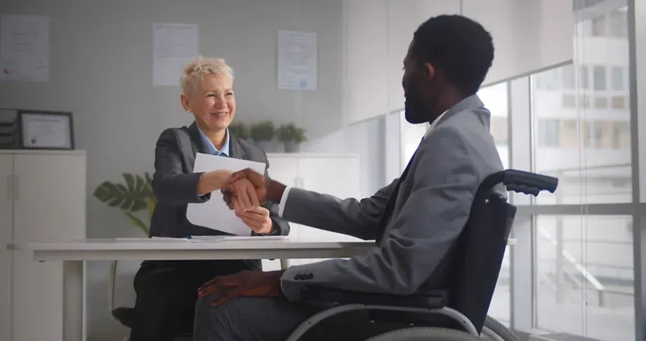 Two People handshaking