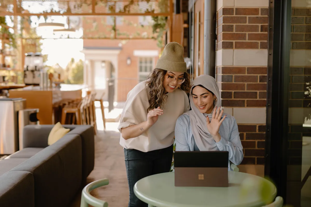 Business Women Having A Virtual Meeting