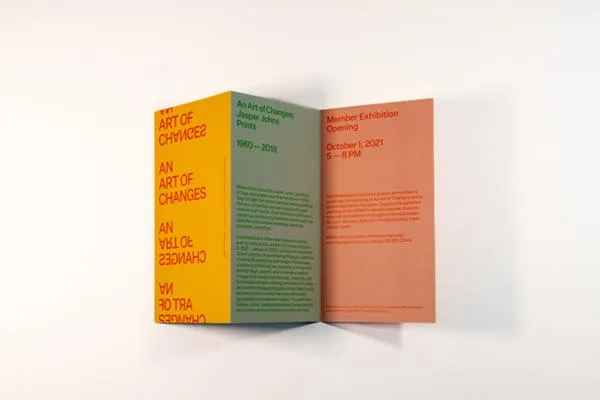 tri-fold brochure opened
