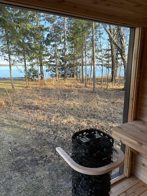 Sauna with Large Windows