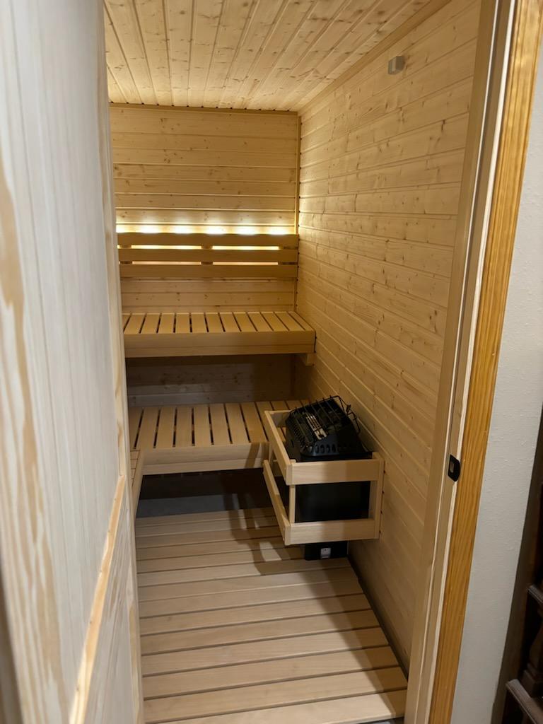 Custom Indoor Sauna with Lighting