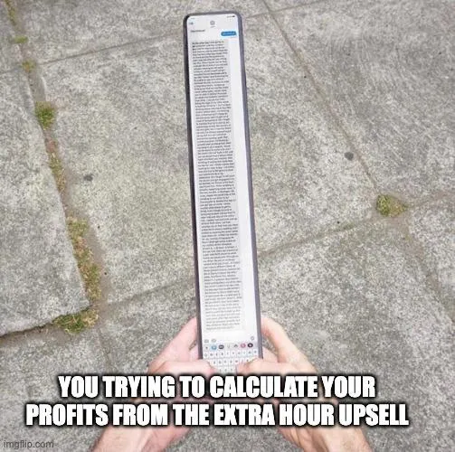 Make More Per Booking - the extra hour upsell