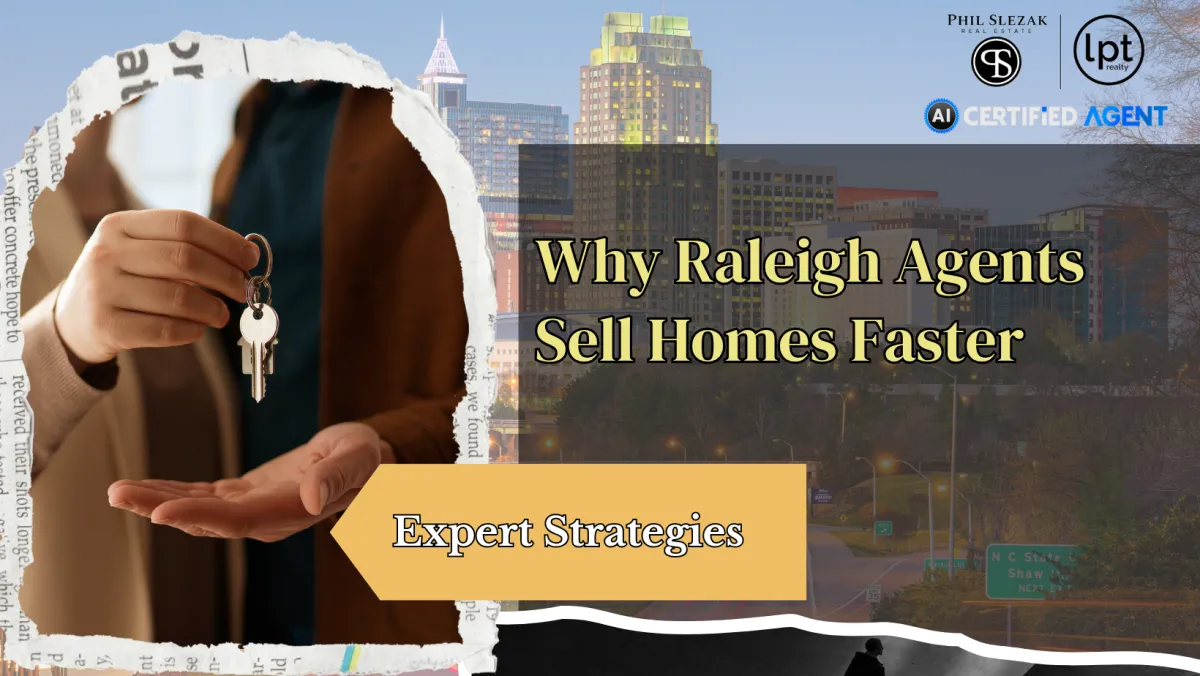 Professional Raleigh real estate agent presenting a modern staged home ready for sale in 2025.