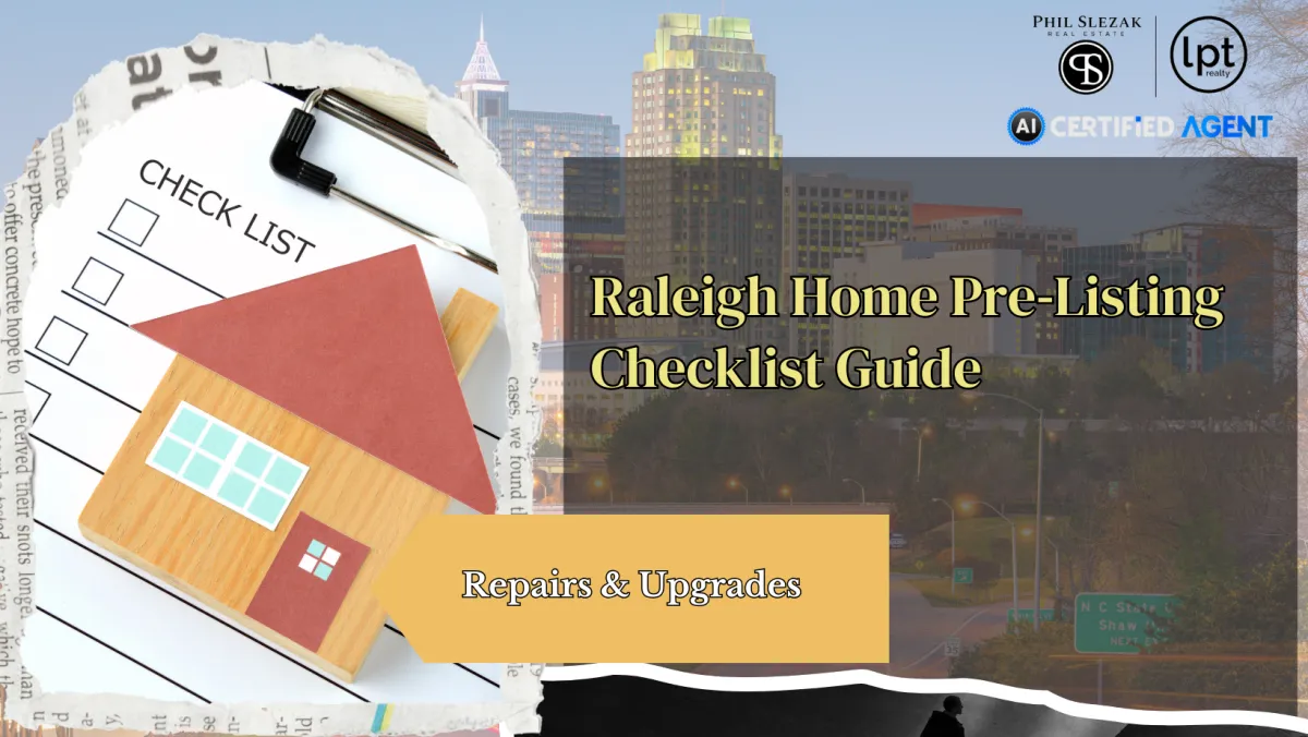 Raleigh homeowner completing a pre-listing checklist before selling.