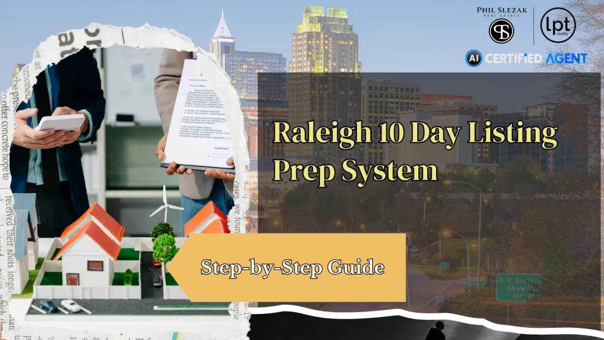 Raleigh home being prepared for photography and listing using a 10-day system.