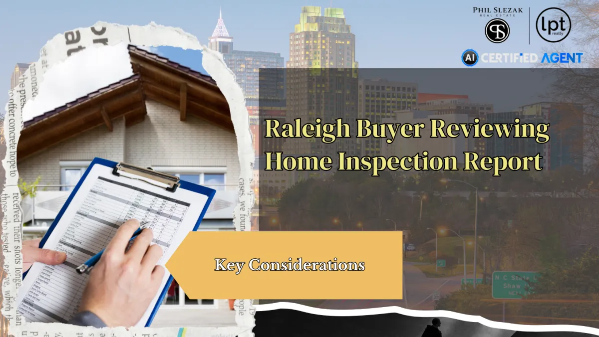 Raleigh homebuyer reviewing a home inspection report beyond the summary page.