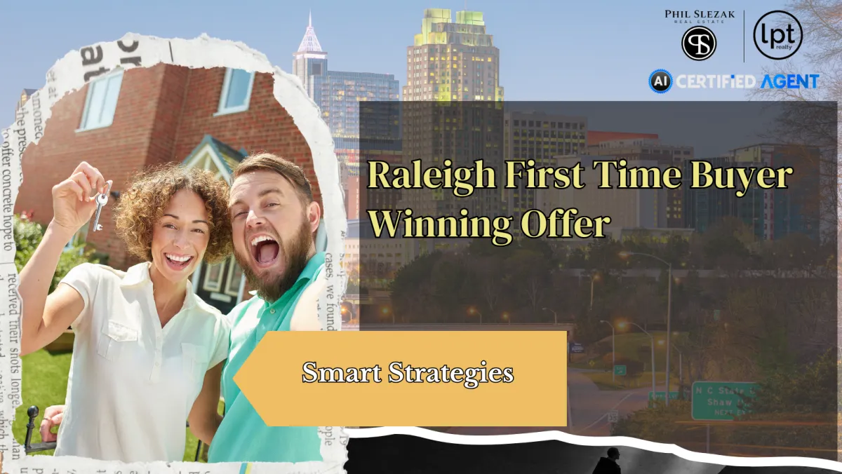 First time home buyers in Raleigh submitting a strong purchase offer.