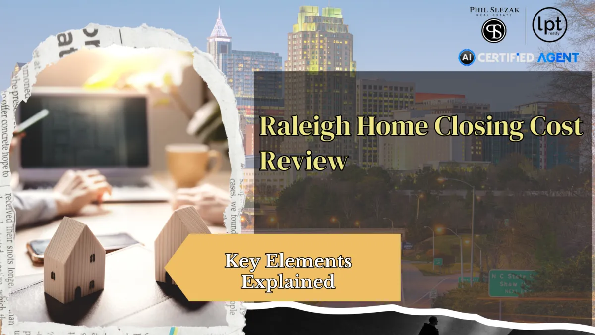 Raleigh buyers and sellers reviewing closing documents and costs before settlement.
