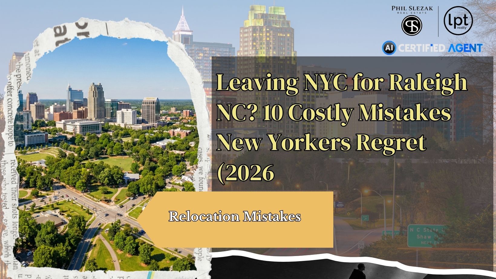 Couple relocating from New York City to Raleigh NC, comparing NYC city living with Raleigh suburban lifestyle.