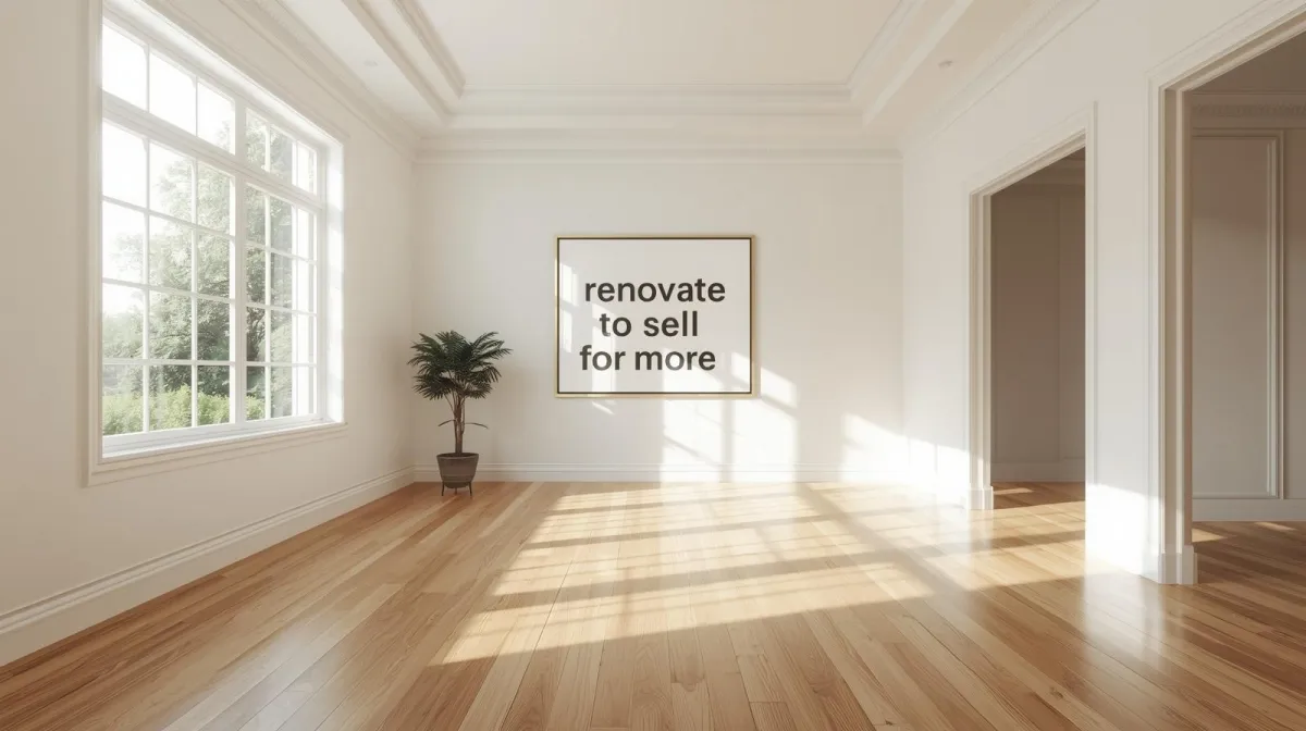 renovate to sell sign on wall