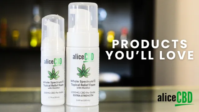 aliceCBD products and relief from pain and heat