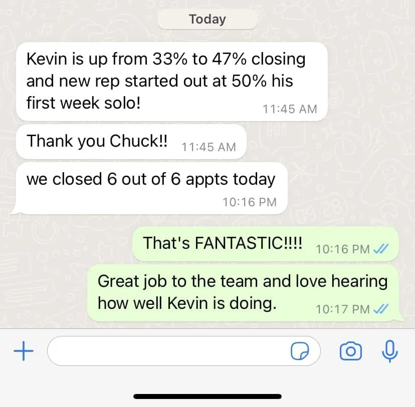 Client reviews about top rep training