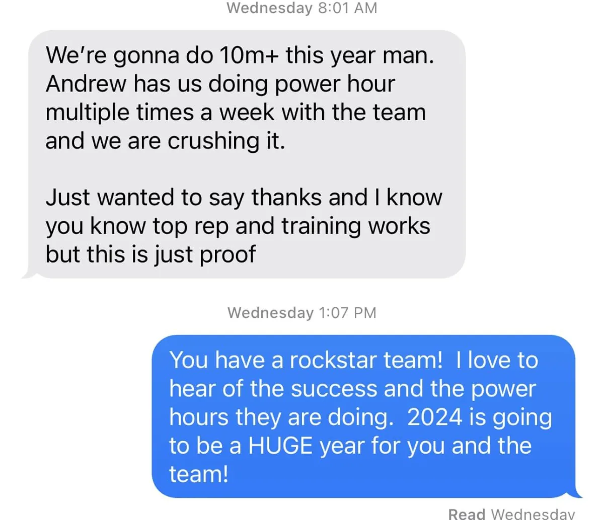 Client reviews about top rep training