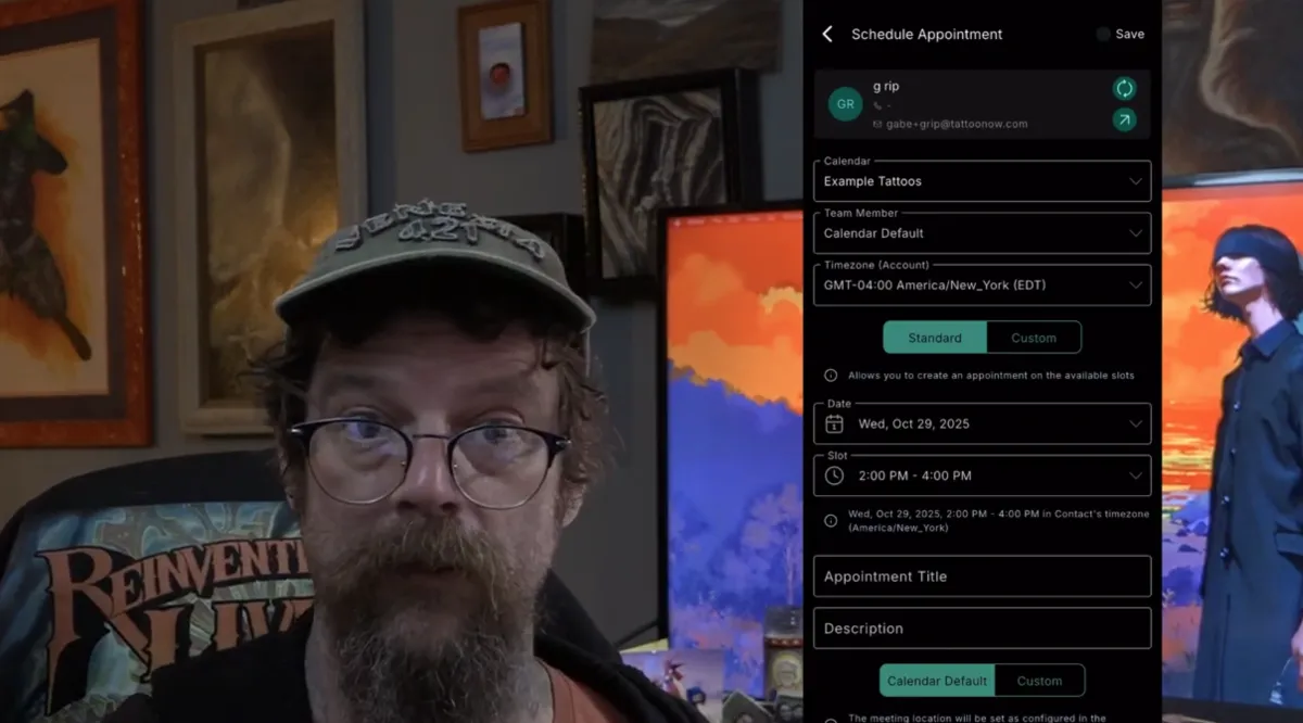 TattooNOW CRM Lead Connector App: Point of Sale and Appointment Scheduling