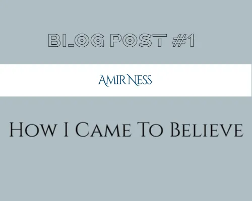 Amir Ness blog post about the power of belief in God