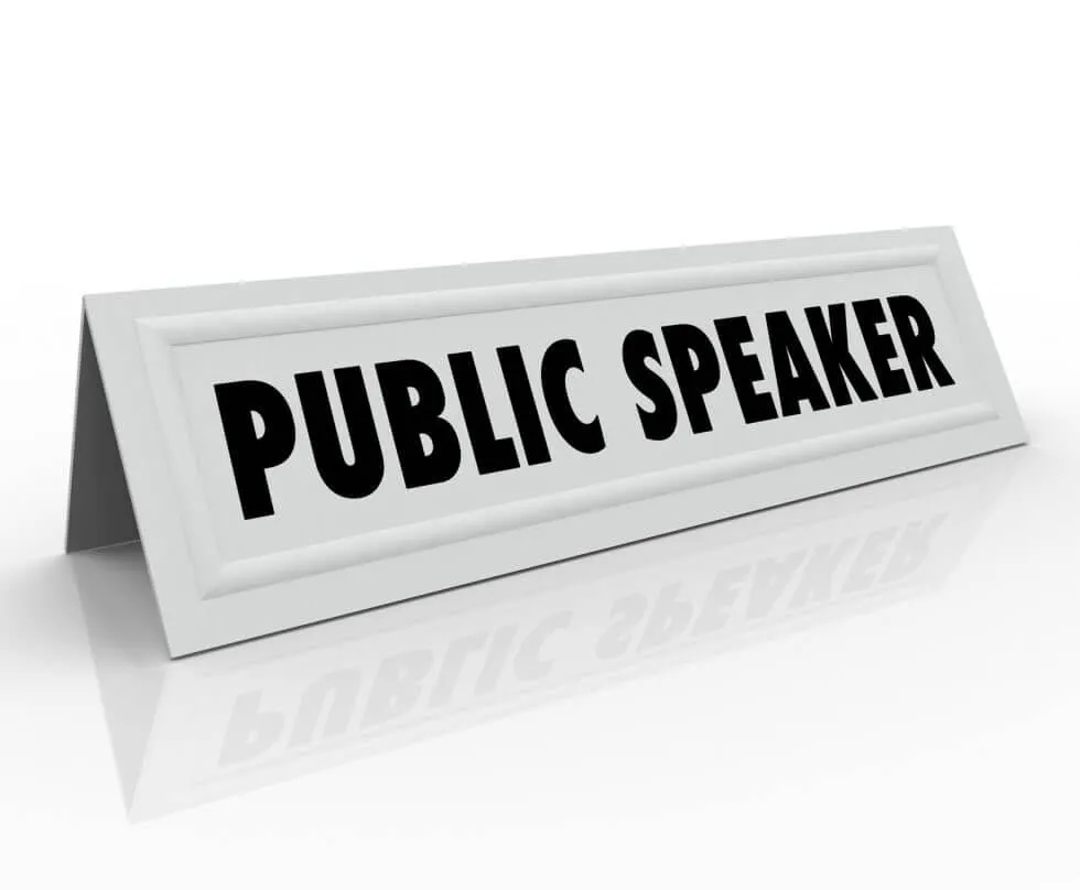Public Speaker Sign